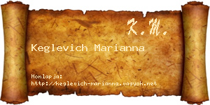 Keglevich Marianna névjegykártya